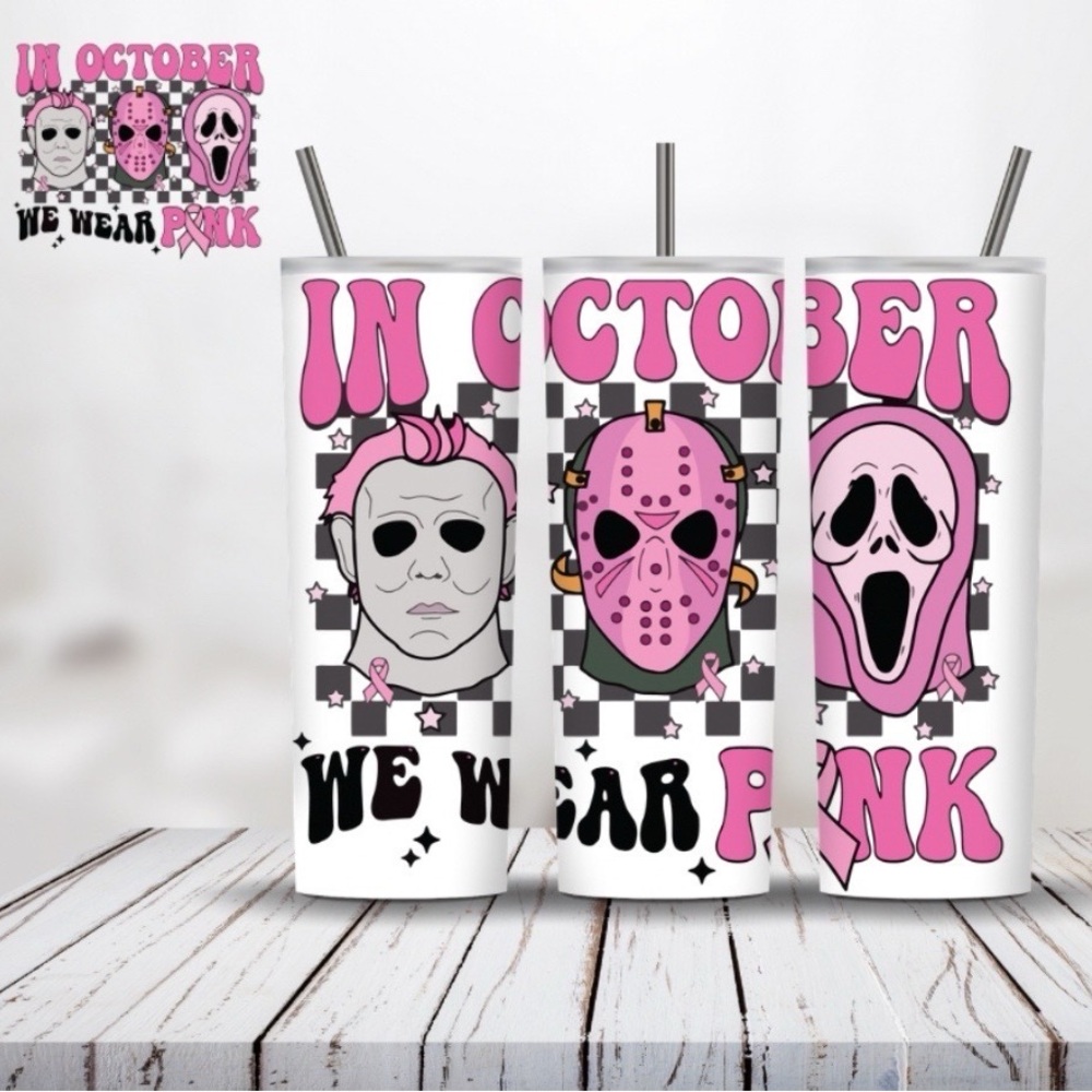 In October we wear pink slasher edition, Tumbler